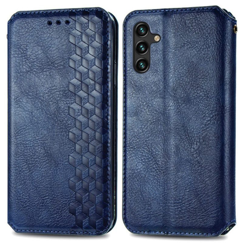 Bescherming Hoesje voor Samsung Galaxy A13 5G / A04s Folio-hoesje Strappy Litchi Lederen Stijl