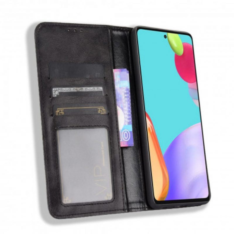 Bescherming Hoesje voor Samsung Galaxy A52 4G / A52 5G / A52s 5G Folio-hoesje Gestileerd Vintage Leereffect