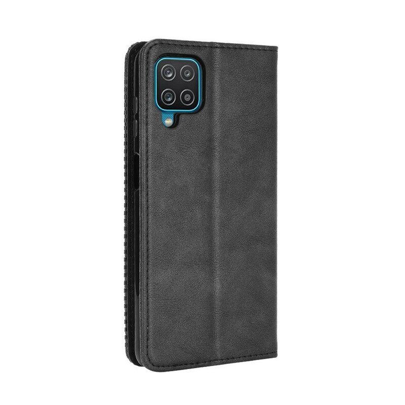 Bescherming Hoesje voor Samsung Galaxy M12 / A12 Folio-hoesje Gestileerd Vintage Leereffect