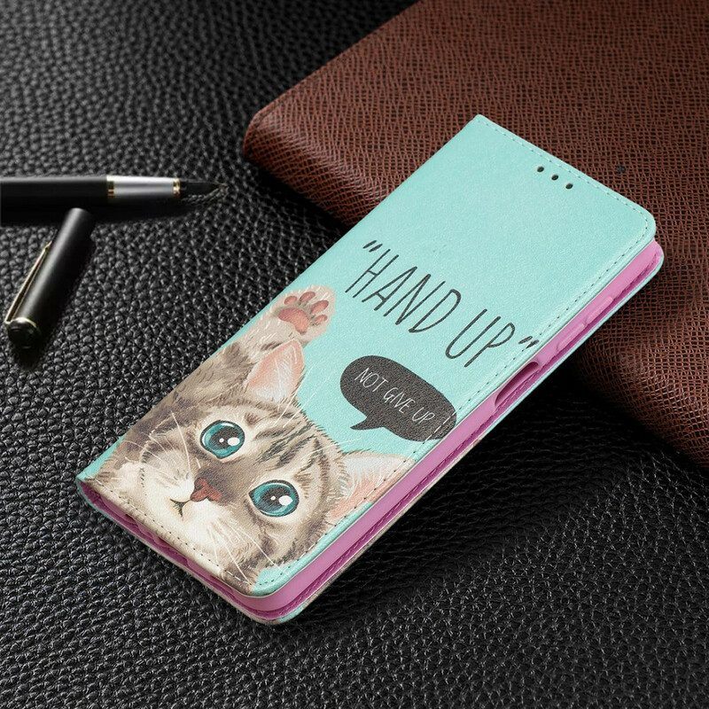 Bescherming Hoesje voor Samsung Galaxy M12 / A12 Folio-hoesje Hand Omhoog