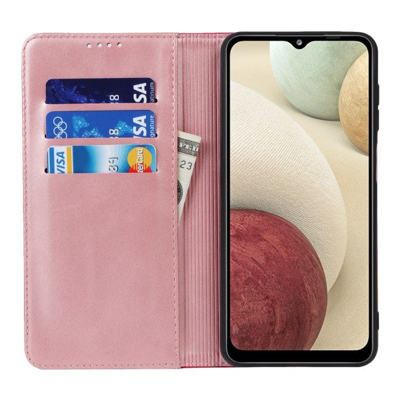 Bescherming Hoesje voor Samsung Galaxy M12 / A12 Folio-hoesje Tweekleurige Lederen Stijl