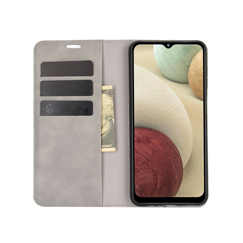 Bescherming Hoesje voor Samsung Galaxy M12 / A12 Folio-hoesje Zacht Leereffect