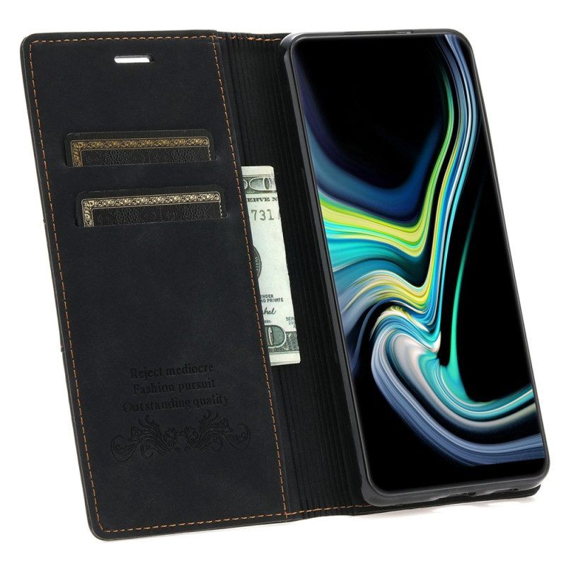Bescherming Hoesje voor Samsung Galaxy S23 5G Folio-hoesje Stijl Lederen Stiksels Magnetische Sluiting