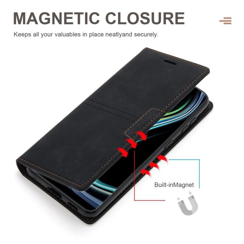 Bescherming Hoesje voor Samsung Galaxy S23 5G Folio-hoesje Stijl Lederen Stiksels Magnetische Sluiting