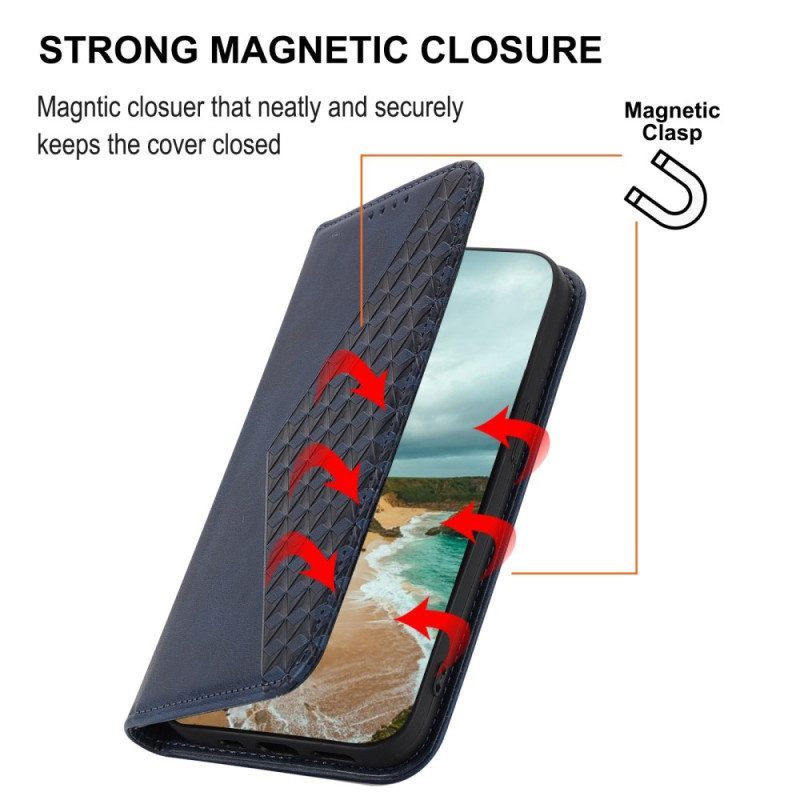 Bescherming Hoesje voor Samsung Galaxy S23 Plus 5G Met Ketting Folio-hoesje Strappy-patroon In 3d