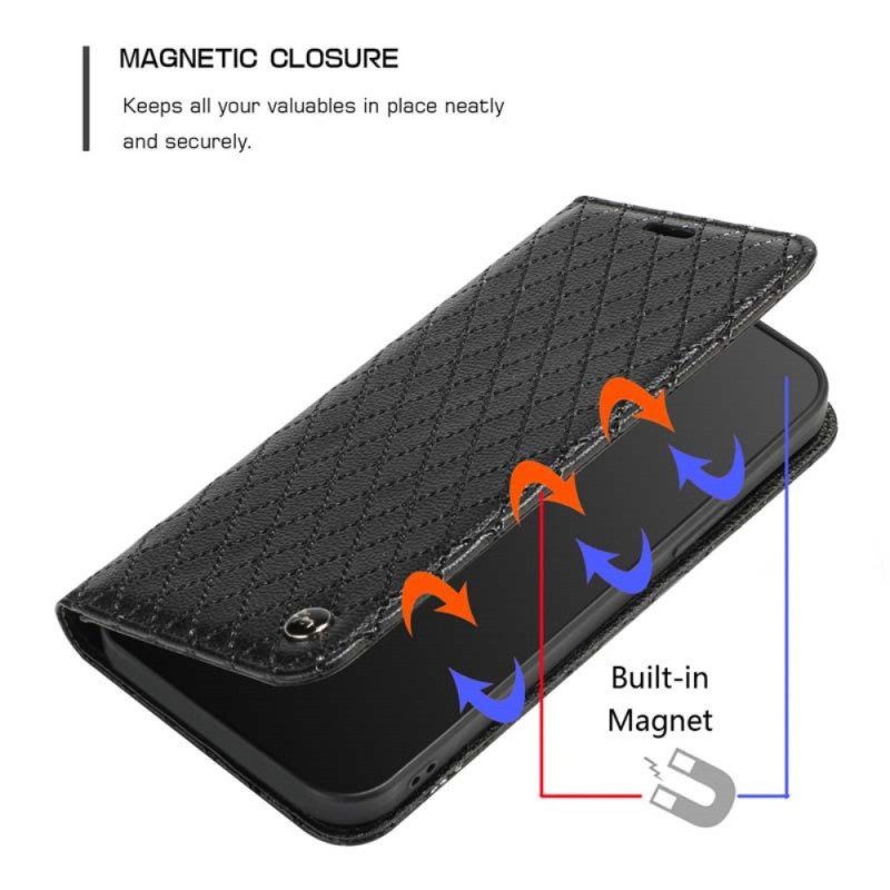 Bescherming Hoesje voor Samsung Galaxy S23 Ultra 5G Folio-hoesje Rfid-diamanten