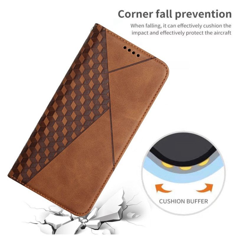 Bescherming Hoesje voor Samsung Galaxy S23 Ultra 5G Folio-hoesje Stijl Leer 3d-patroon