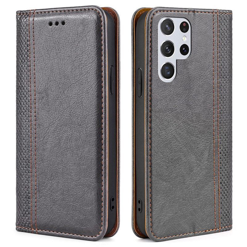 Bescherming Hoesje voor Samsung Galaxy S23 Ultra 5G Folio-hoesje Vintage-stijl