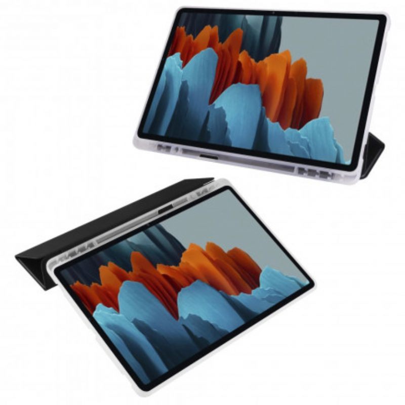 Bescherming Hoesje voor Samsung Galaxy Tab S8 Plus / Tab S7 Plus Siliconen En Kunstleer