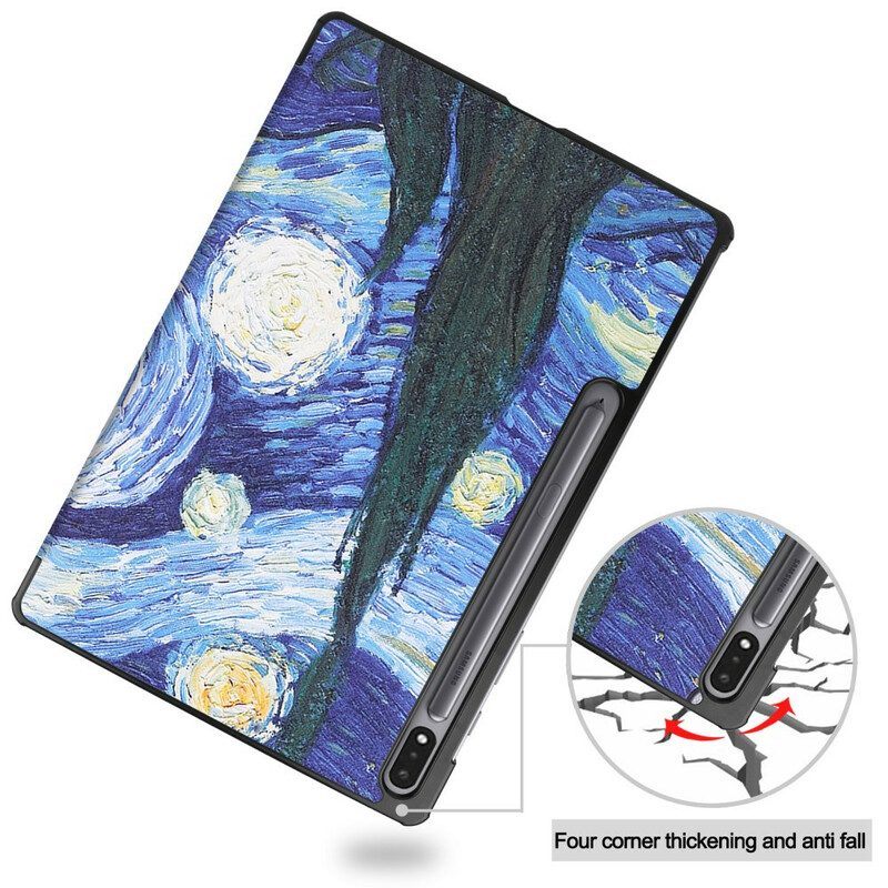 Bescherming Hoesje voor Samsung Galaxy Tab S8 Plus / Tab S7 Plus Verbeterde Van Gogh