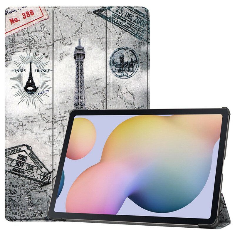 Bescherming Hoesje voor Samsung Galaxy Tab S8 Plus / Tab S7 Plus Versterkte Eiffeltoren