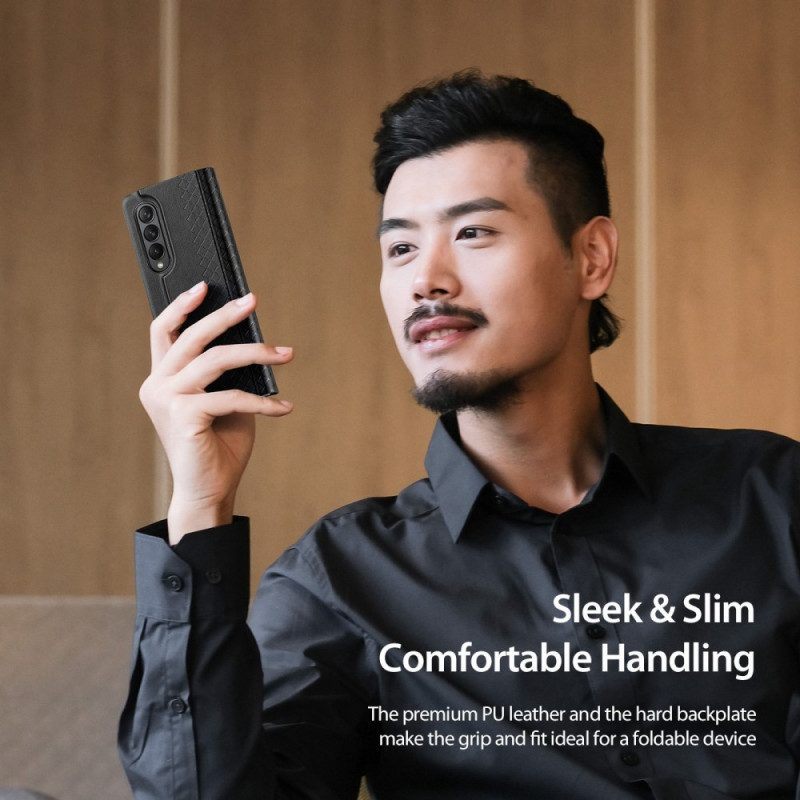 Bescherming Hoesje voor Samsung Galaxy Z Fold 4 Folio-hoesje Dux Ducis Bril-serie