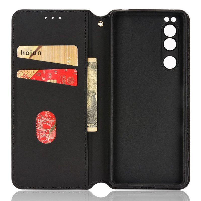 Bescherming Hoesje voor Sony Xperia 5 IV Folio-hoesje 3d Textuur