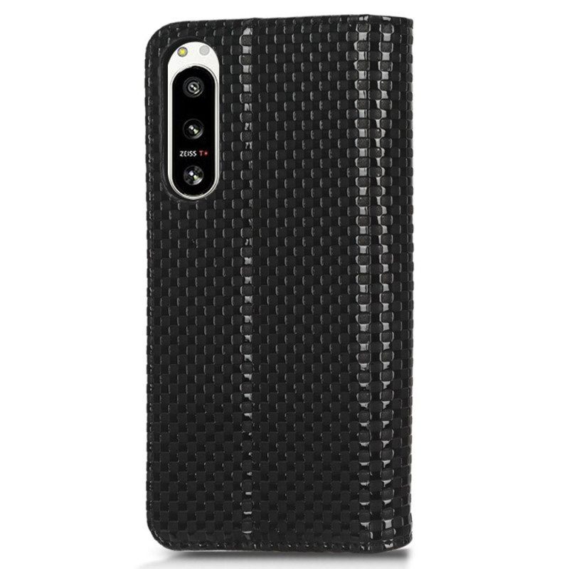 Bescherming Hoesje voor Sony Xperia 5 IV Folio-hoesje Getextureerd