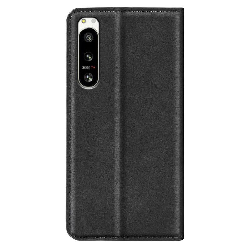 Bescherming Hoesje voor Sony Xperia 5 IV Folio-hoesje Stijl Leer