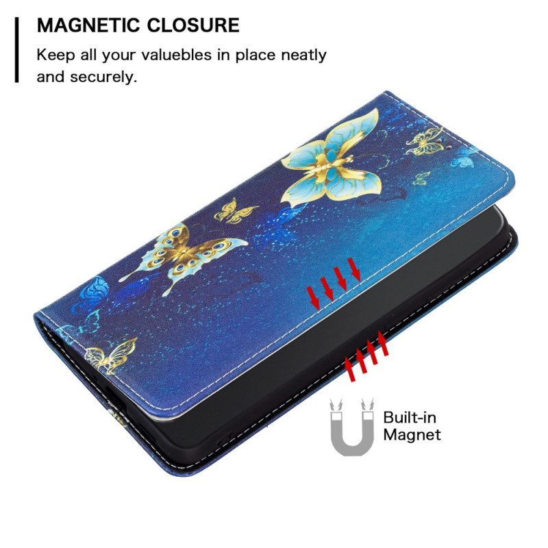 Bescherming Hoesje voor Xiaomi 12 / 12X Folio-hoesje Kleurrijke Vlinders