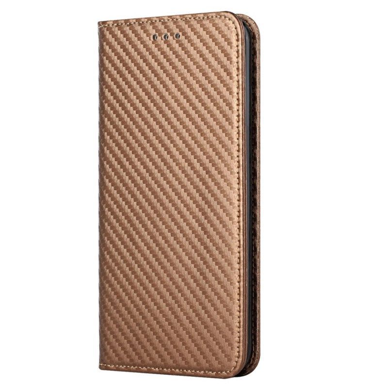 Bescherming Hoesje voor Xiaomi 12T / 12T Pro Folio-hoesje Koolstofvezel Met Koord