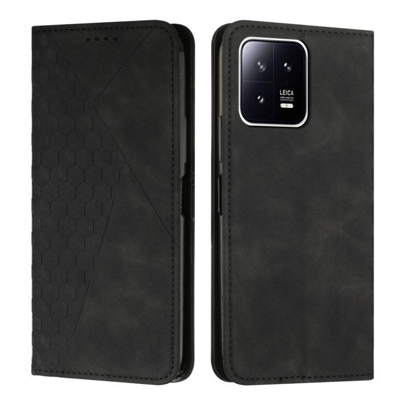 Bescherming Hoesje voor Xiaomi 13 Folio-hoesje Stijl Leer 3d-patroon