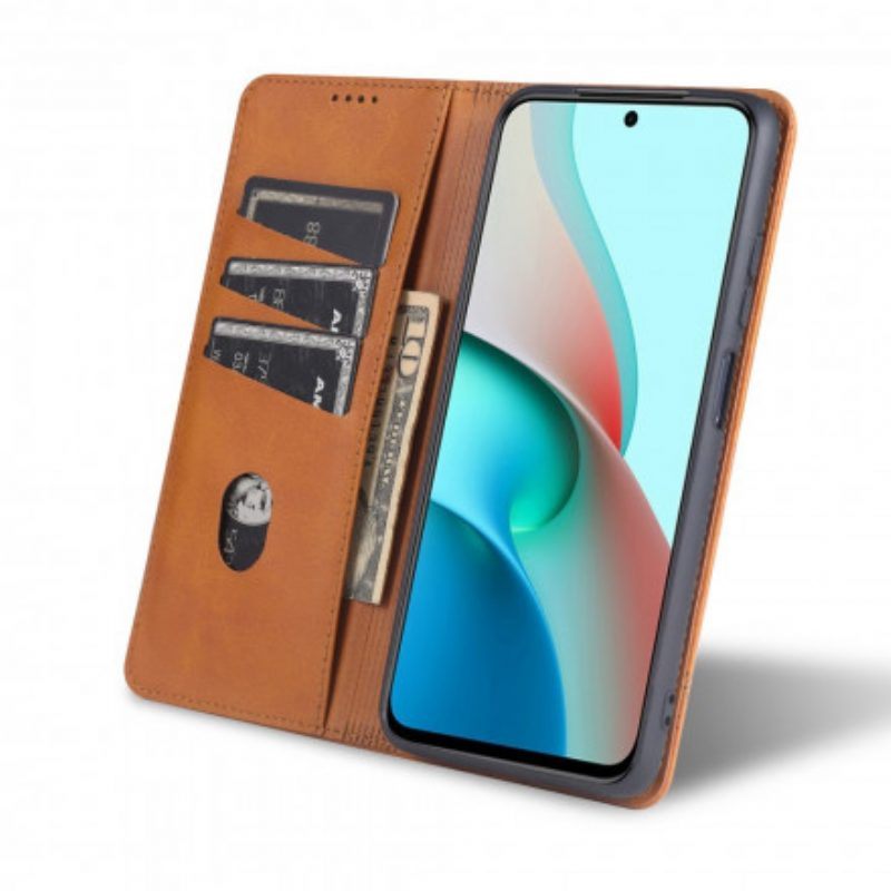 Bescherming Hoesje voor Xiaomi Redmi Note 10 / 10S Folio-hoesje Azns Leerstyling