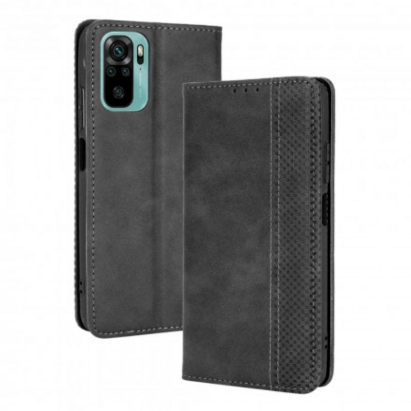 Bescherming Hoesje voor Xiaomi Redmi Note 10 / 10S Folio-hoesje Gestileerd Vintage Leereffect