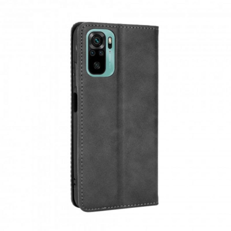 Bescherming Hoesje voor Xiaomi Redmi Note 10 / 10S Folio-hoesje Gestileerd Vintage Leereffect