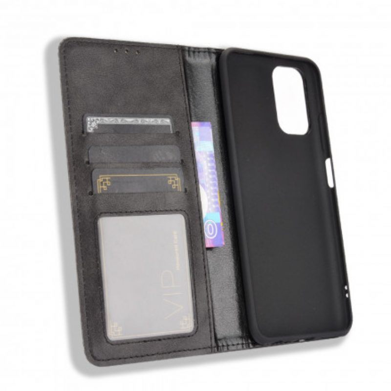 Bescherming Hoesje voor Xiaomi Redmi Note 10 / 10S Folio-hoesje Gestileerd Vintage Leereffect