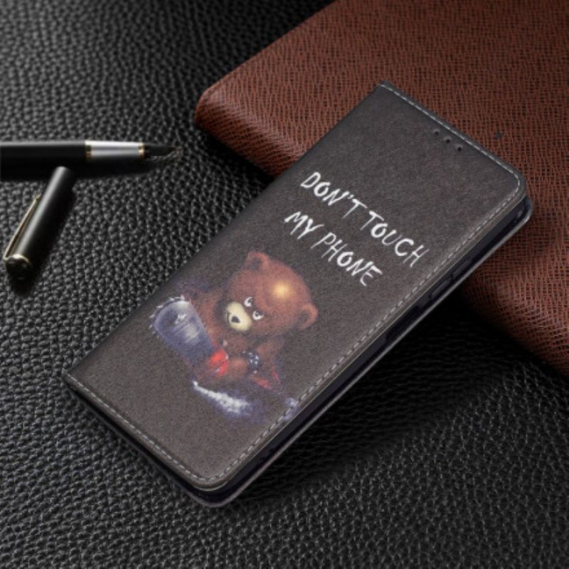 Bescherming Hoesje voor Xiaomi Redmi Note 10 / 10S Folio-hoesje Gevaarlijke Beer