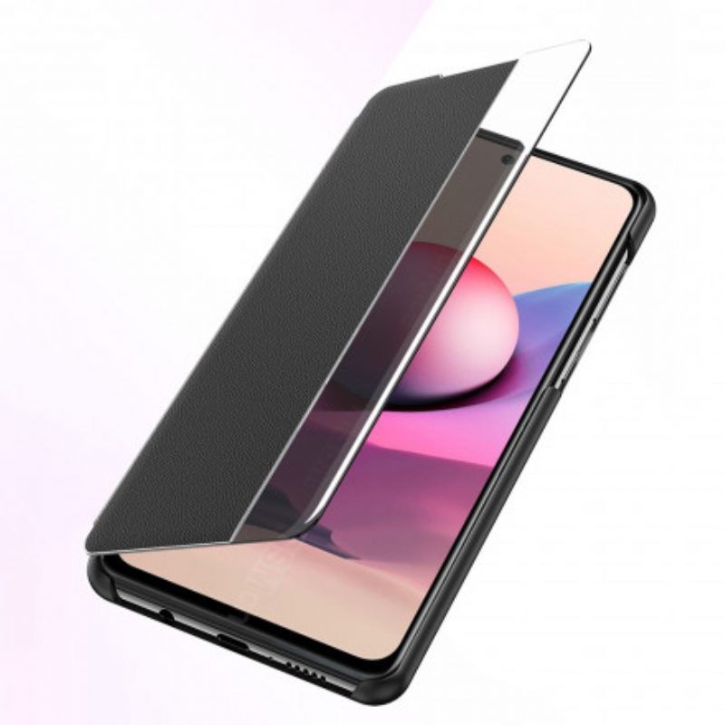 Bescherming Hoesje voor Xiaomi Redmi Note 10 / 10S Premium Kunstleer