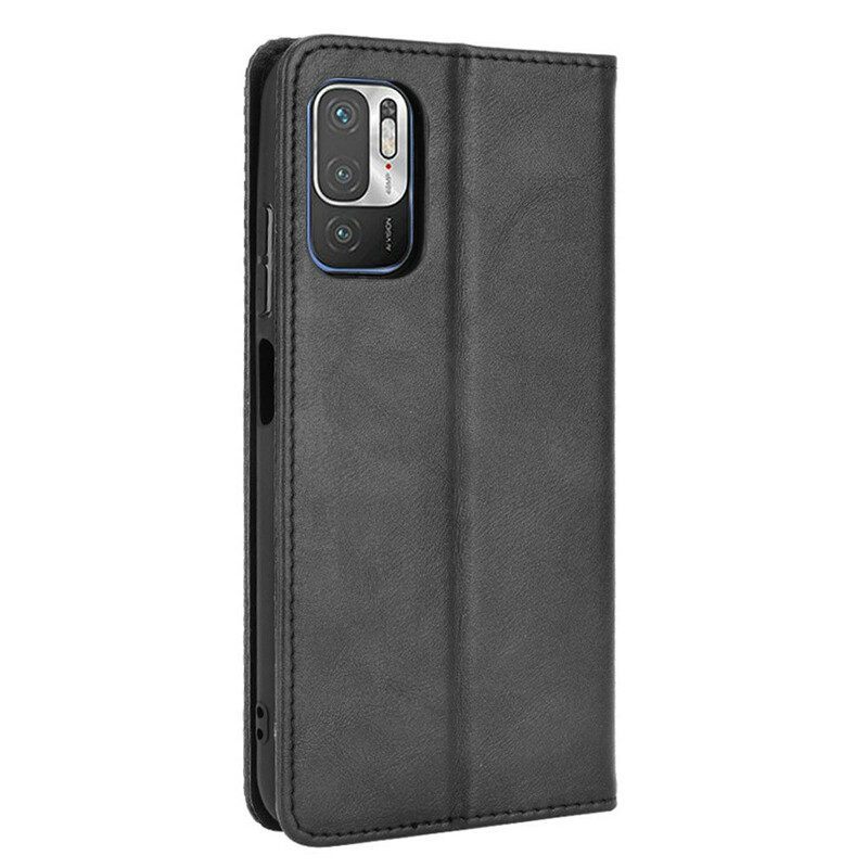 Bescherming Hoesje voor Xiaomi Redmi Note 10 5G Folio-hoesje Gestileerd Vintage Leereffect