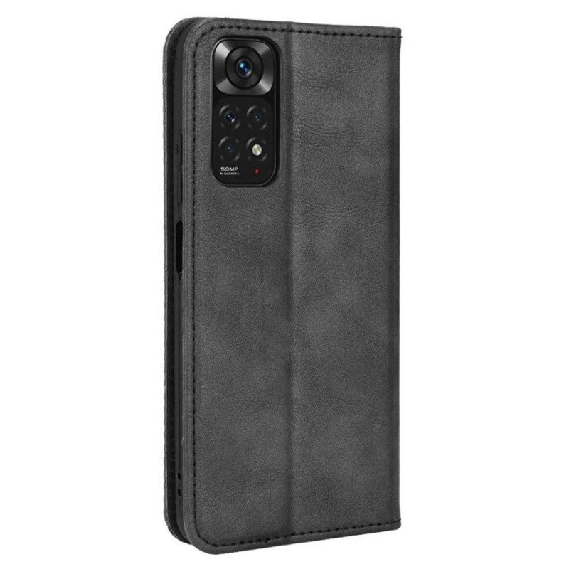 Bescherming Hoesje voor Xiaomi Redmi Note 11 / 11S Folio-hoesje Gestileerd Vintage Leereffect