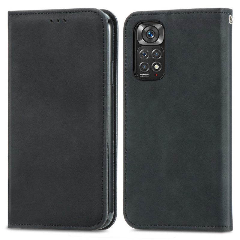 Bescherming Hoesje voor Xiaomi Redmi Note 11 / 11S Folio-hoesje Vintage Leereffect