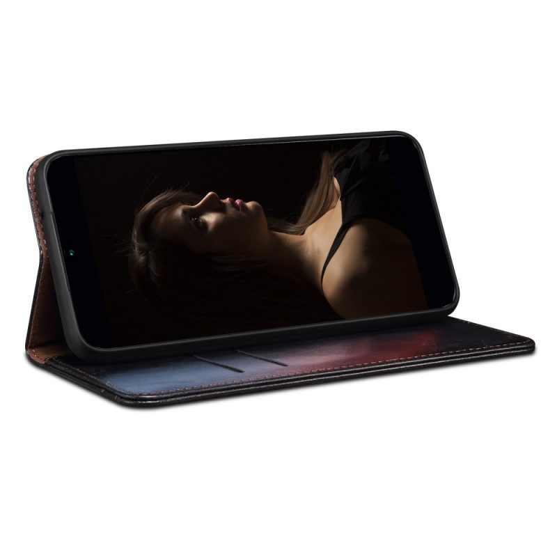 Bescherming Hoesje voor Xiaomi Redmi Note 12 5G Folio-hoesje Gewaxt Kunstleer