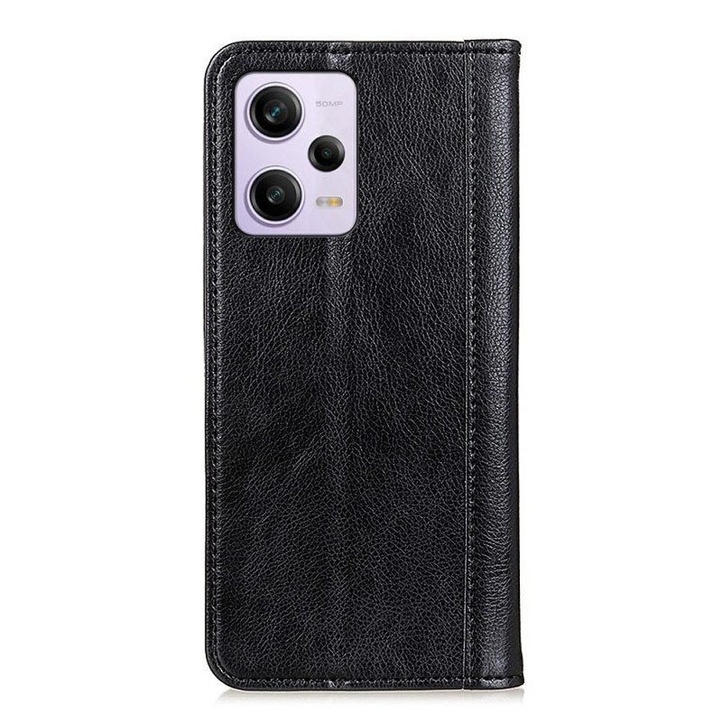 Bescherming Hoesje voor Xiaomi Redmi Note 12 Pro Plus Folio-hoesje Lychee Splitleer