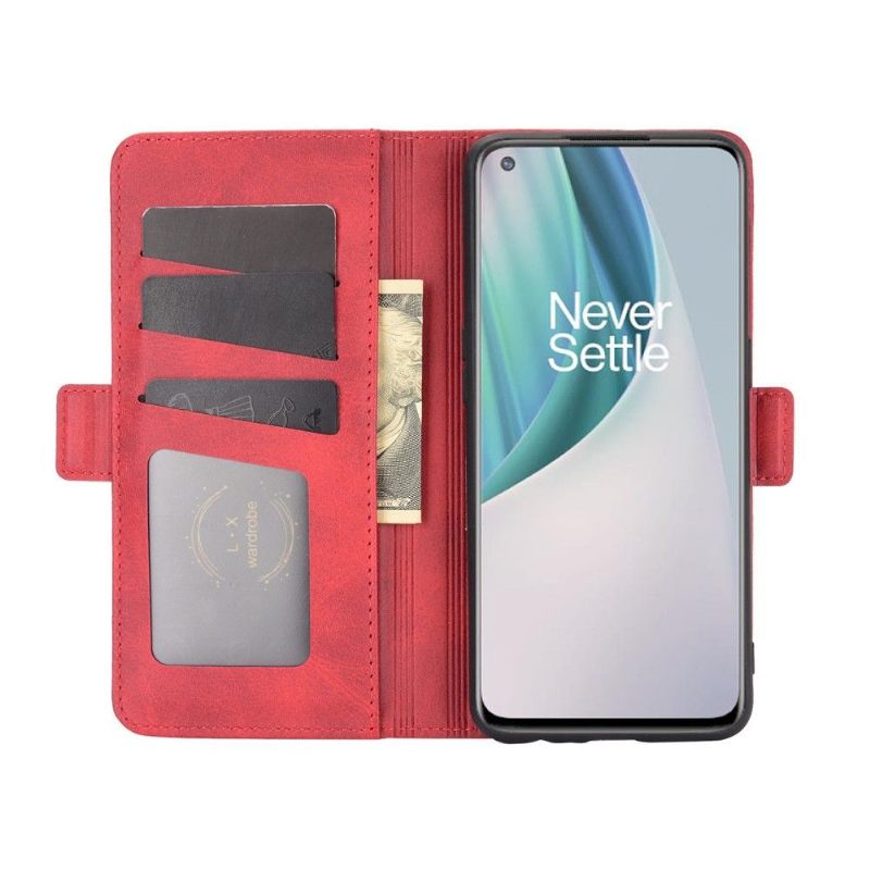 Case voor OnePlus Nord N10 Portemonnee Leren Mat Kunstleer Hoes