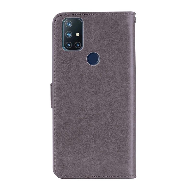 Flip Case voor OnePlus Nord N10 Uil Met Reliëf