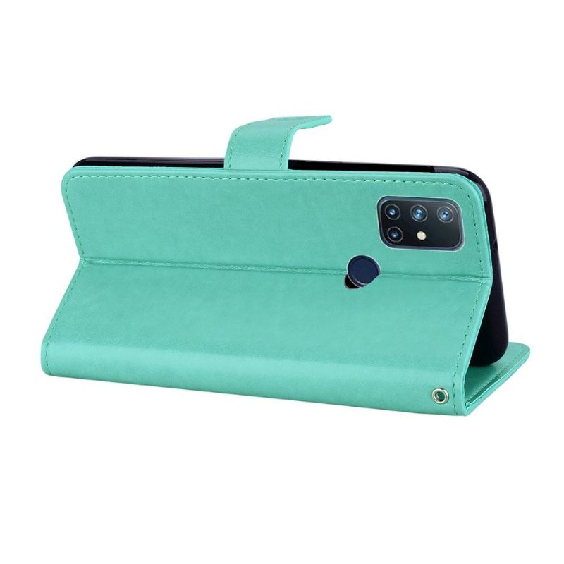 Flip Case voor OnePlus Nord N10 Uil Met Reliëf