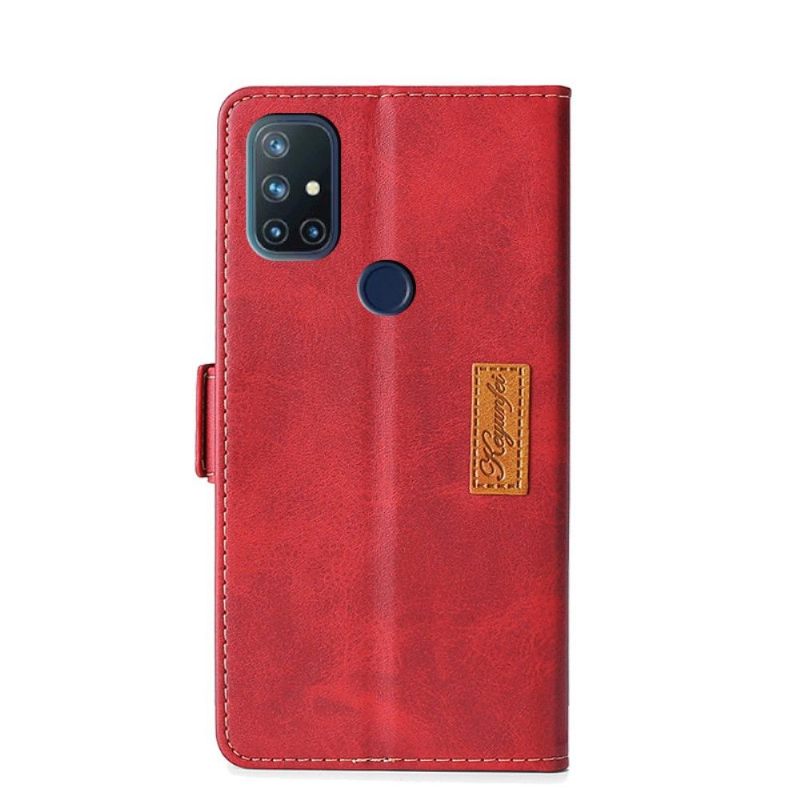 Folio-hoesje voor OnePlus Nord N10 Keyunfei Kunstleer Bicolor