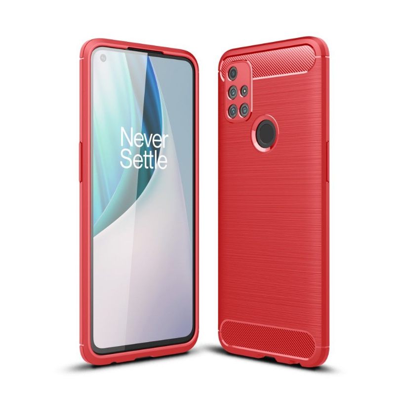 Hoesje voor OnePlus Nord N10 Flexibel Geborsteld Effect