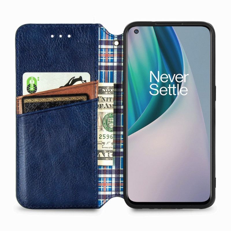 Leren Hoesje voor OnePlus Nord N10 Bescherming Kub Design-kaarthouder