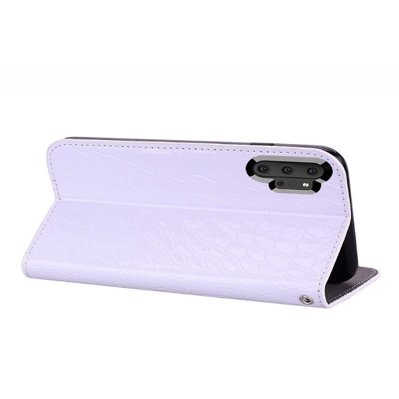 Flip Case voor Samsung Galaxy Note 10+ / Note 10+ 5G Luxe Pailletten En Krokodilleneffect