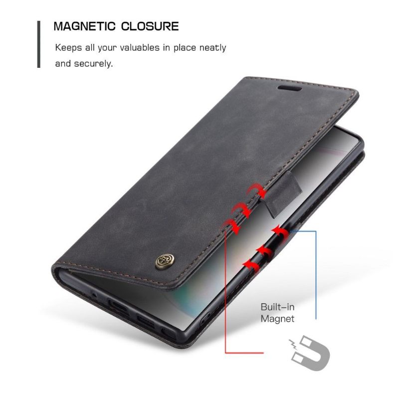 Folio-hoesje voor Samsung Galaxy Note 10+ / Note 10+ 5G Imitatieleren Golia's