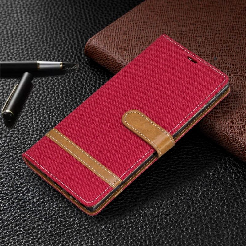 Leren Hoesje voor Samsung Galaxy Note 10+ / Note 10+ 5G Bescherming Stoffen Bekleding