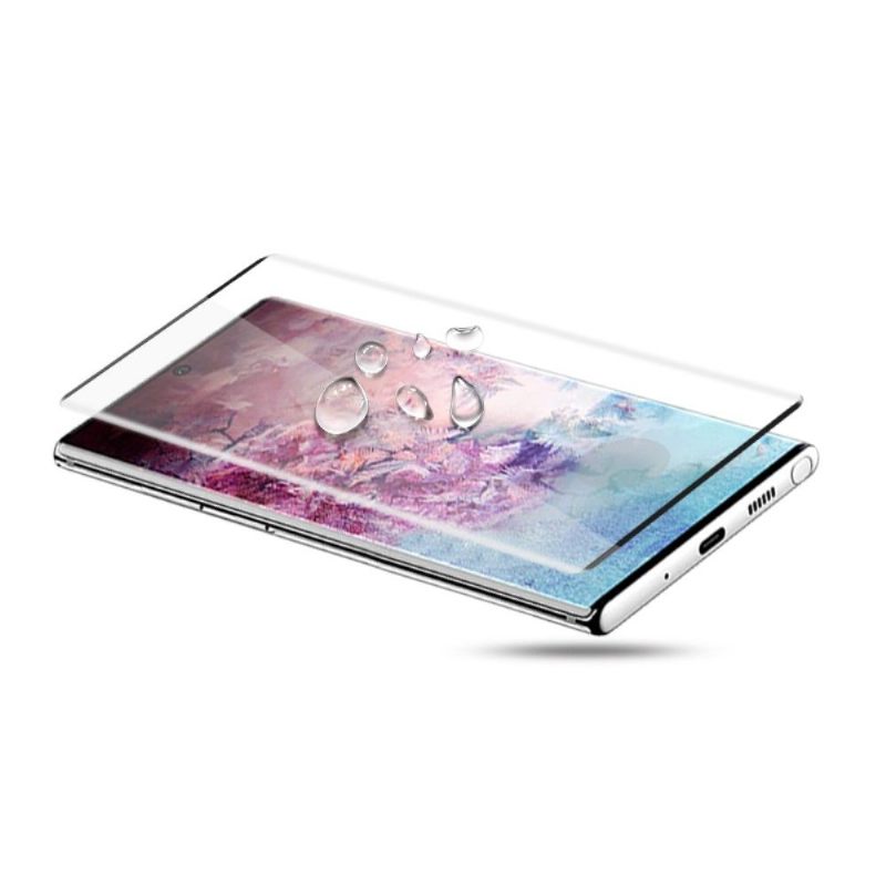 Samsung Galaxy Note 10 Plus Full Size Gehard Glazen Schermbeschermer - Zwart