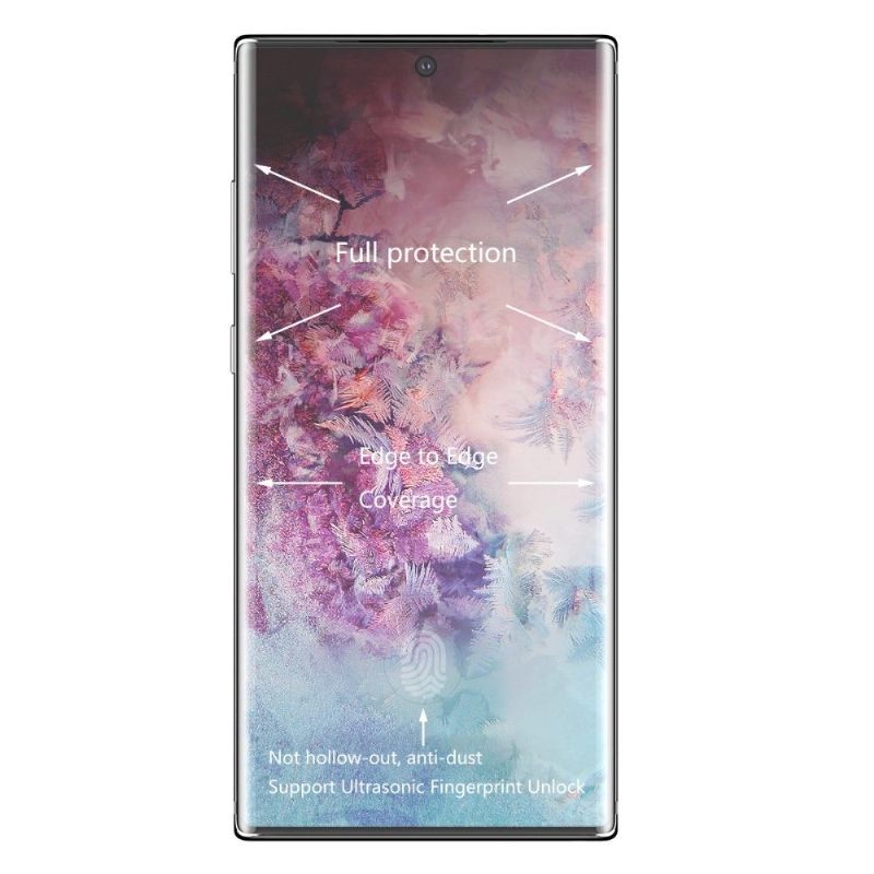 Samsung Galaxy Note 10 Plus Schermbeschermer Van Gehard Glas Op Ware Grootte