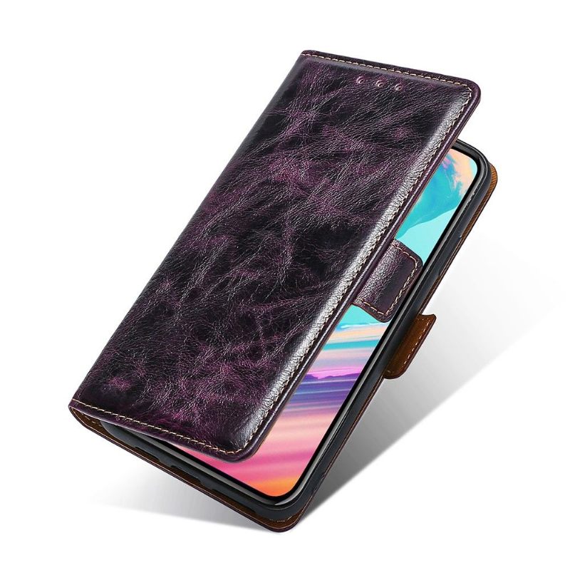 Flip Case voor OnePlus Nord N100 Folio-hoesje Kaarthouder Met Leren Effect