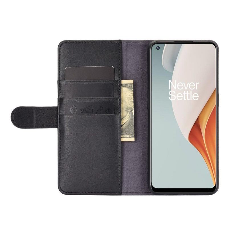 Folio-hoesje voor OnePlus Nord N100 Premium Leer