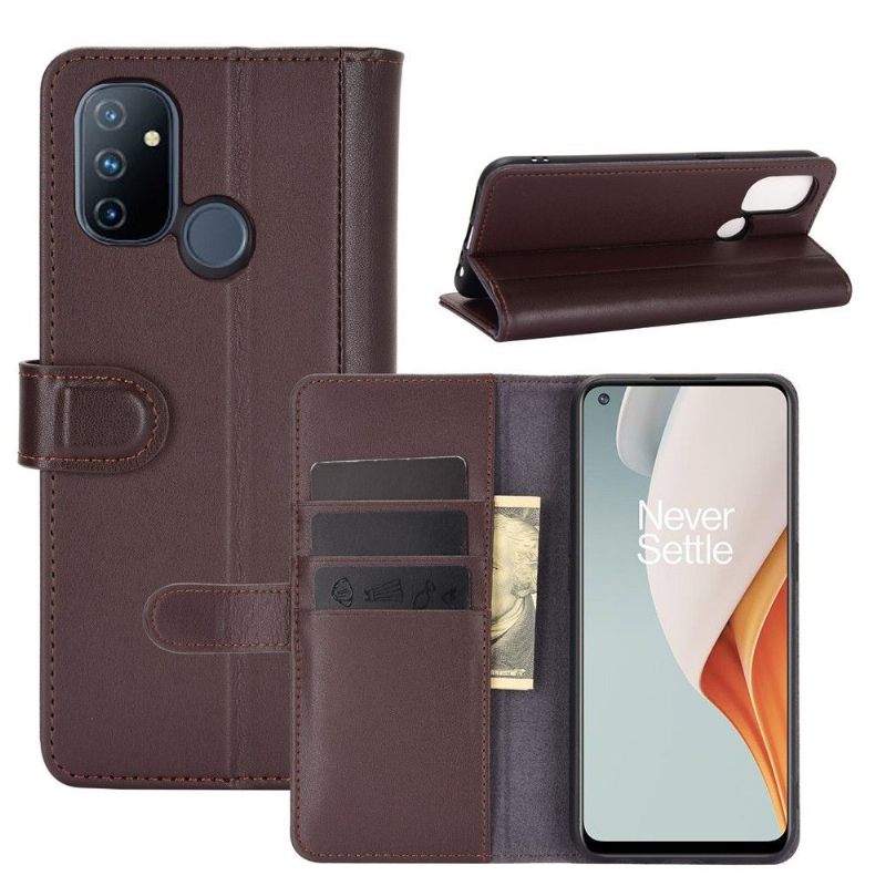 Folio-hoesje voor OnePlus Nord N100 Premium Leer