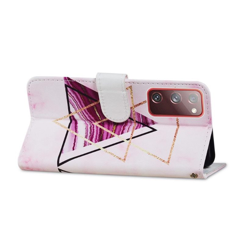 Flip Case voor Samsung Galaxy S20 FE Ontwerp Driehoeken