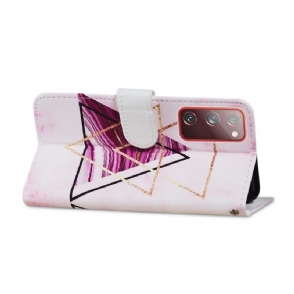 Flip Case voor Samsung Galaxy S20 FE Ontwerp Driehoeken