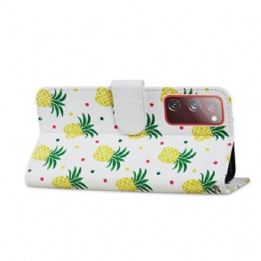 Folio-hoesje voor Samsung Galaxy S20 FE Ananas